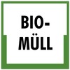 Sticker Waste Labelling Notice "Bio-Müll" Waste Disposal Recycling Sign Foil, Green, 5-40 cm, Made in Germany, Size: 5 x 5 cm