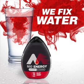 MiO Energy Black Cherry Naturally Flavored Liquid Water Enhancer 12 Count 1.62 fl oz