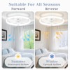 JOFIOS Ceiling Fans with Lights,19.7" Flush Mount Ceiling Fan with