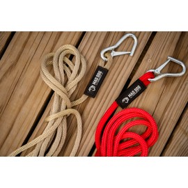 Mad Dog Products Fresh Water Launch Line with Clip 3/8" x 15' Solid Braid Lime Jet Ski Dock Line Boat Accessory for Waverunner, Seadoo, Kayak, PWC