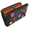 VISCONTI 'Passion' Large Wallet with Zip and Colourful Hearts RFID