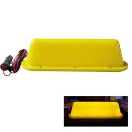 Keehui - Carcasa en blanco con cinta LED verde (12 V CC, luz magnética, con cable de alimentación para encendedor de cigarrillos de 3 m), Carcasa amarilla con cinta LED amarilla