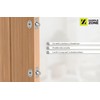 HANDLEZONE® 2 Pack Mortice Security Door Bolts, 60mm Rack Bolt