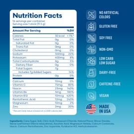 DOVIVE Electrolyte Drink Mix | 16 Instant Hydration Packets w/ 920mg Hydrate Electrolytes | Low-Sugar (7g) Electrolytes Hydration w/Vitamins C, B3, B5, B6, B12 and Na, Ca, Mg, K, Zn (Clementine)