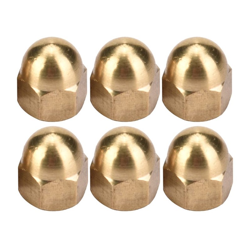 20 Pcs Brass Cap Nuts Set M6 Brass Nuts Vehicle