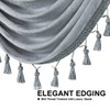 ELKCA Thick Chenille Waterfall Swag Valances for Living Room Valance