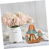 MERRYHAPY 2pcs Mushroom Figure Mushroom Statue Fairy Plants Stakes Ceramic