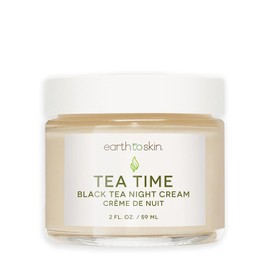 Earth To Skin Tea Time Crema De Noche De Té Negro Anti-Envejecimiento Hidratación Intensa Y Protección Hidratante Para El Rostro (2.0 Fl Oz)