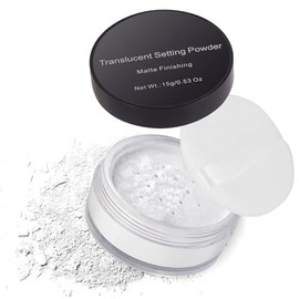 Talc-Free Setting Powder with Sifter,Long Lasting Loose Face Powder,Translucent Powder Colorset Powder