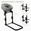 Massage Headrest for Bed with 2 Replaceable Pillow Covers &