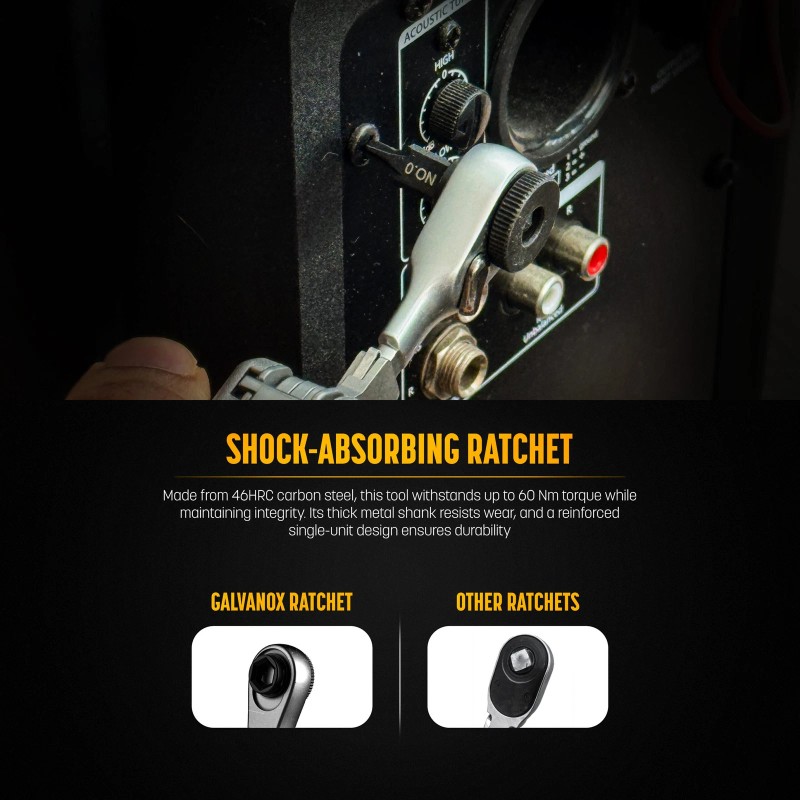 Galvanox Ratchet & Bit Extender Set for Leatherman Multi-Tools (Silver)