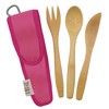 To-Go Ware (toxu-go-uxea) Kids Bamboo Cutlery Set , pink