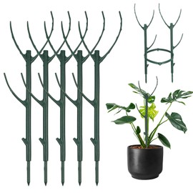 Hpmjz 5 Pcs Stackable Plant Support Stakes Stem Holder Structures Frame & Plant Cage Support Rings Half Round for Sphagnum Twig Trellis Indoor Outdoor Potted Flower Other Climbing Plants Monstera