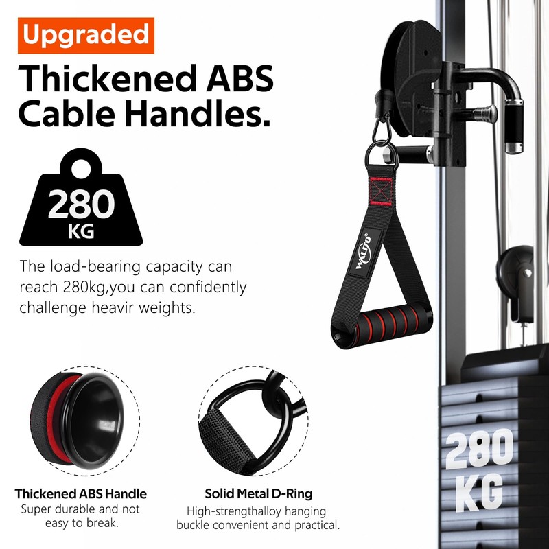 WALITO Exercise Handles, Replacement Cable Machine Attachments for Home Gym