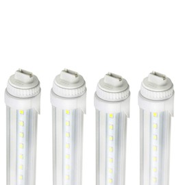 GreenSun LED Tube Light 6FT 30W, R17D 6ft LED Tube Light Fluorescent, 5500K White Color 100W Fluorescent Lamp Replacement Shop Lights, Replacement for F72T12/CW/HO, Clear Cover(4-Pack)