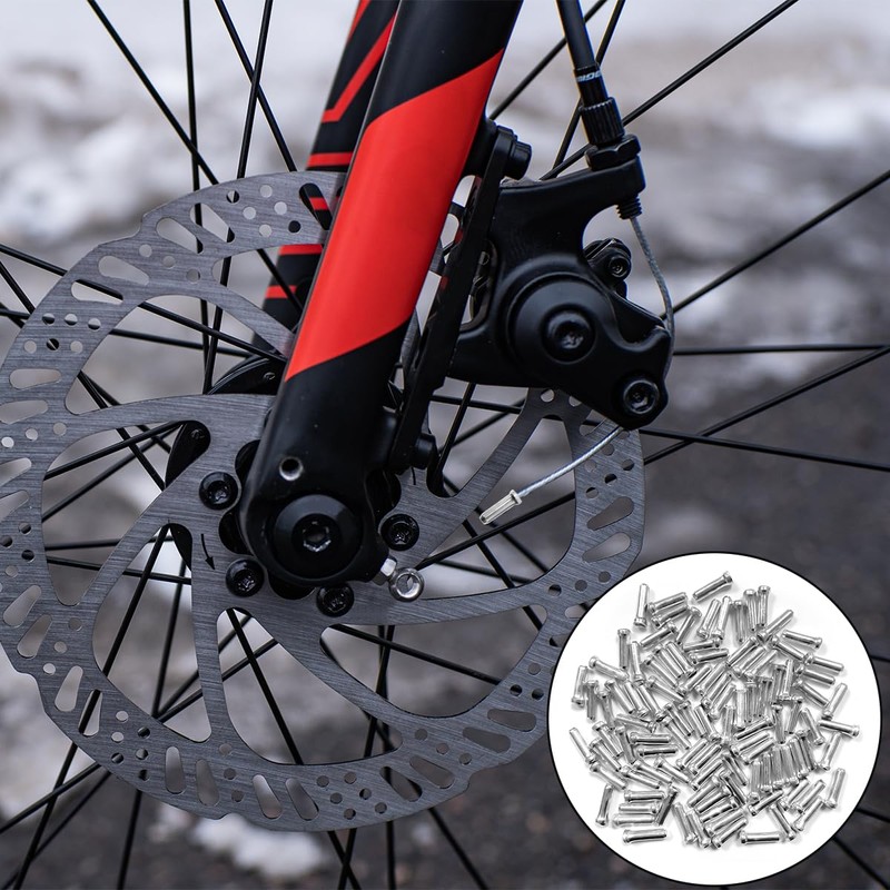 WELANE Cable End Crimps, 100 PCS Bike Brake Cable Caps