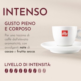 illy, Caffè in Grani da Macinare INTENSO, 100% Arabica con Note di Cacao e Frutta Secca, Retrogusto Pieno e Corposo, 1 Barattolo da 250g