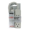 Uninex PS28U Compact Grounded 3-Outlet Power Strip, UL Listed, 1-Foot,