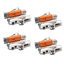 AWE X 4 Pairs 55mm White Cassette Road Brake Pads Grey/Orange/White