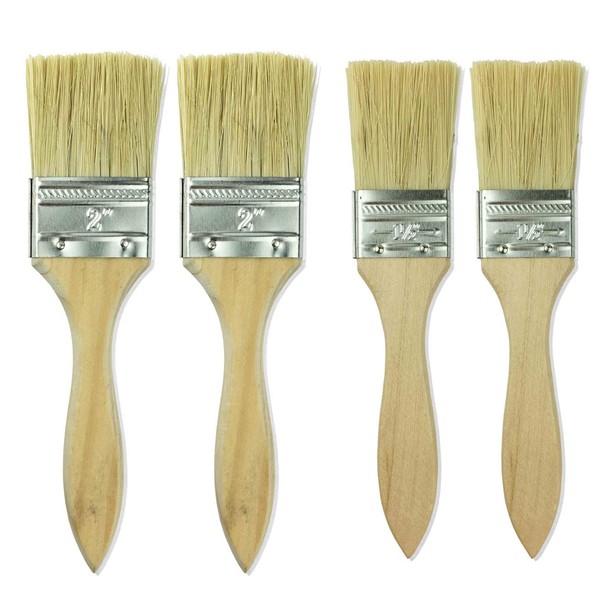Chephon Natural Bristles Pastry Basting Brushes Set with wooden handle