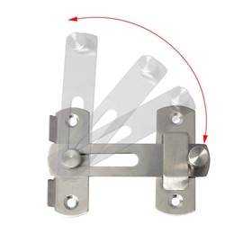 Gasea 6 Packs Stainless Steel Gate Latches Bar Latch Safety Door Locks Slide Gate Latch Tiny Door Bolt Pet Gate Latch