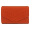 Best World 4 Yu Wocharm Womens V Shape Suede Clutch