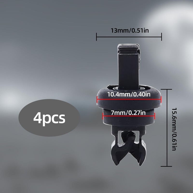 ANBOO 4 Black Plastic Car Clips for Renault Clio/Megane Tablet