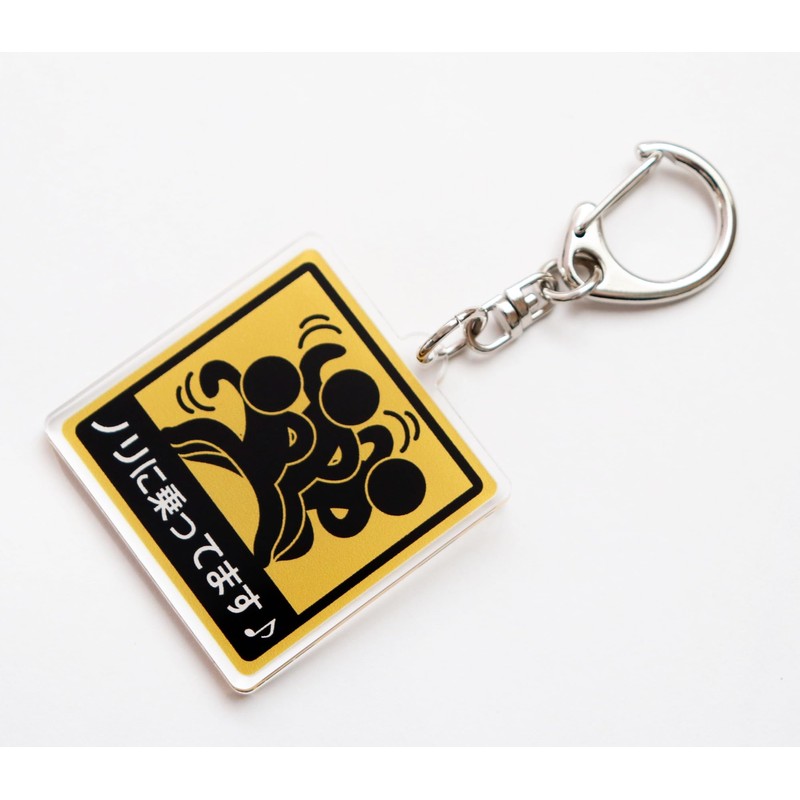 SunAge Keychain, Riding on Nori, Pictogram Funny Key Chain, Keyring,