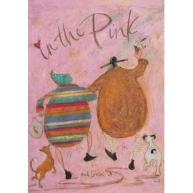 ArtPress Sam Toft Single Blank Greeting Card, In the Pink (17 x 12cm)