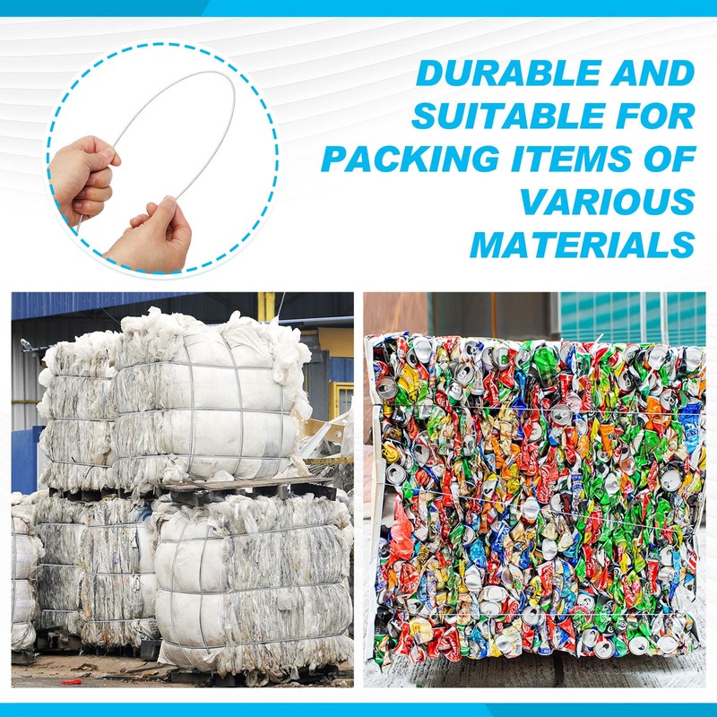 Therwen 100 Roll 14 ft Galvanized Steel Wire Bulk, 2