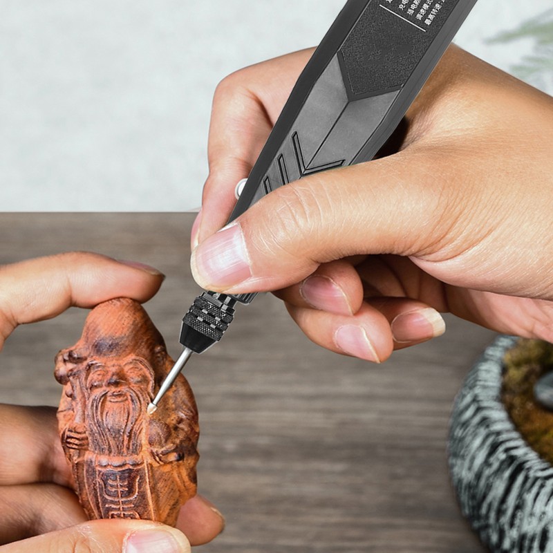 Electric Grinder Small Handheld Grinding Machine Carving Tool Black