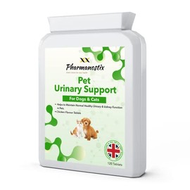 Pet Urinary Support 120 Tablets, Urinary and Kidney Support for Pets, Advanced Daily Supplement with D-Mannose, Cranberry, Marshmallow Root to Support Normal Bladder Function in Dogs and Cats, UK Made