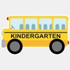 CafePress Kindergarten School Bus Medium Die Cut Sticker, 5.75" x