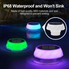 Pool Chlorine Floater with Solar Colorful Lights, Floating Dispenser Fits