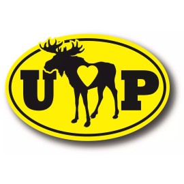 n/a UP MICHIGAN STATE UP UPPER PENINSULA MOOSE DECAL BUMPER STICKER