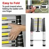 Telescoping Ladder 14.5FT Aluminum Telescopic Extension Extendable Ladder, Lightweight Collapsible