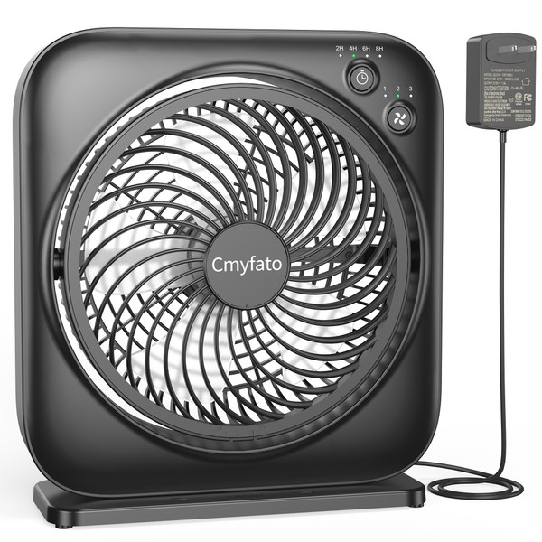 Cmyfato Portable Table fan, Window Fan,Small Box Fan with 3