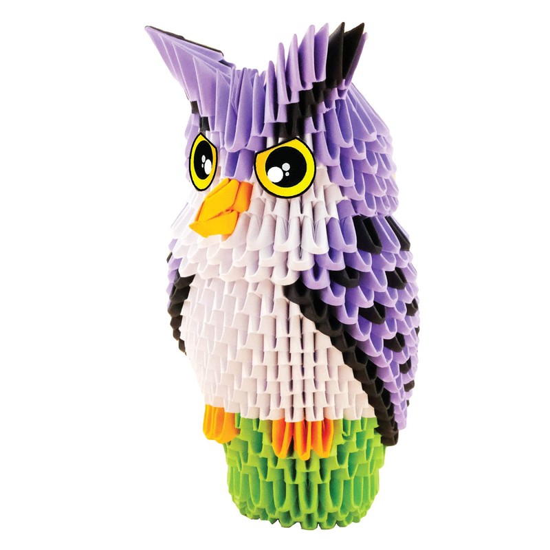 CreativaMente Creagami 3178732 Origami 3D Paper Sculpture Owl, Craft Set