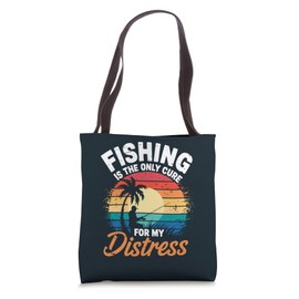 Fishing Is the Only Cure My Therapy Stress Relief Fisherman Tote Bag