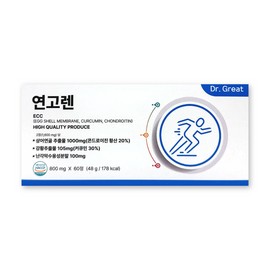 Dr. Great Ointment 800mg / 닥터그레잇 연고렌 800mg X 60정 1박스 ECC 콘드로이친 커큐민 난각막