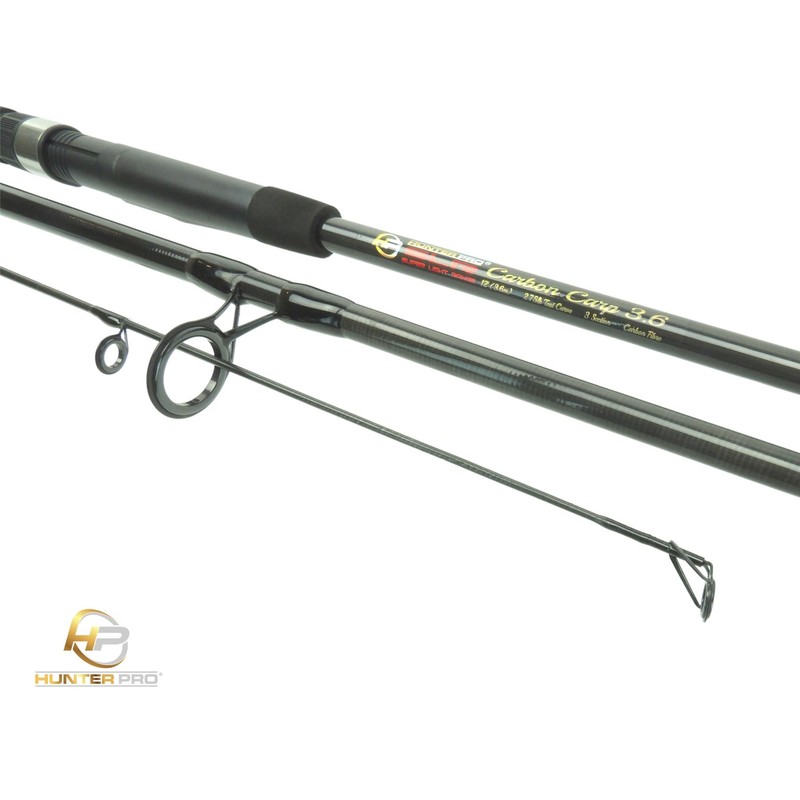 3 X 12ft Carbon Fibre Carp Rods. Hunter Pro SLR