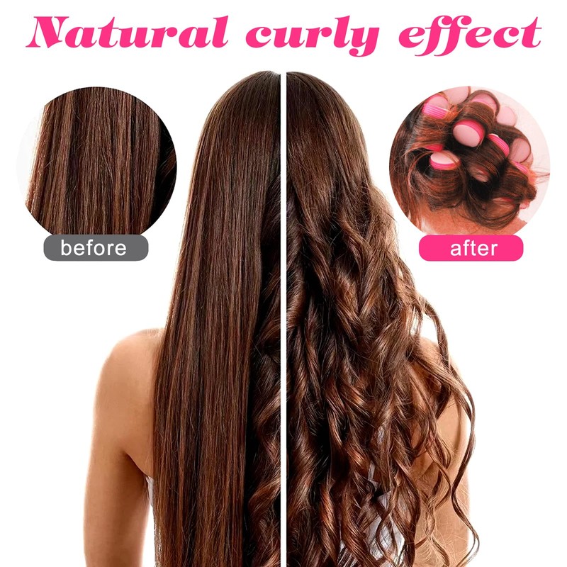 POPETPOP Sleeping Hair Rollers Mini Foam Curlers for Long Hair