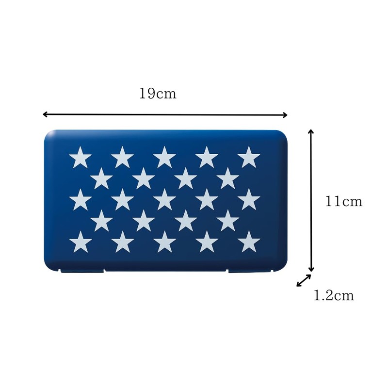 ISETO I-573-2 Mask Case with Stars Navy 7.5 x 4.3