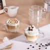 glastal 12 oz Latte Macchiato Glasses, Double-Walled Coffee Glasses, Set