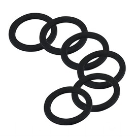 Qrity 6 PCS Rubber Washer, Flat Washer Gasket, Rubber O-Ring, Sealing Gasket Washers, OD 38mm, ID 29mm, for Sealing Joints and Pipes