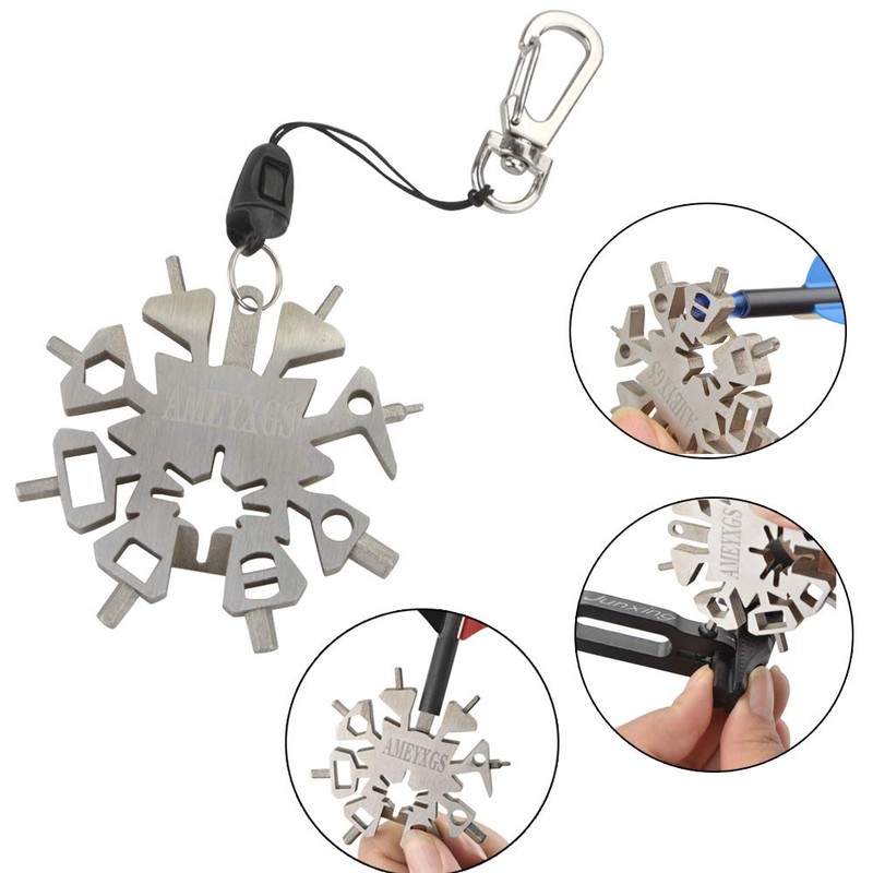 ZSHJGJR 21-in-1 Snowflake Multi-Function Archery Tool Bow Archery Arrow Repair