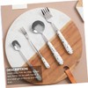MAGICLULU 2sets Nordic Style Tableware Ceramic Handle Stainless Steel Fork