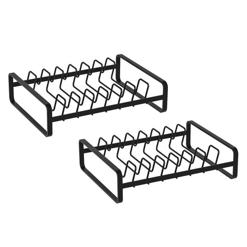 Hikinlichi 8 Slots Plate Holders Organisers Upright Cabinet Dish Drying