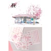 Scrapbook Stickers,Japanese Sakura Washi Stickers,12 Sheets DIY Decorative Cherry Blossoms