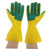 CIYODO 1 Pair Latex Dishwashing Gloves with Scouring Pad Reusable